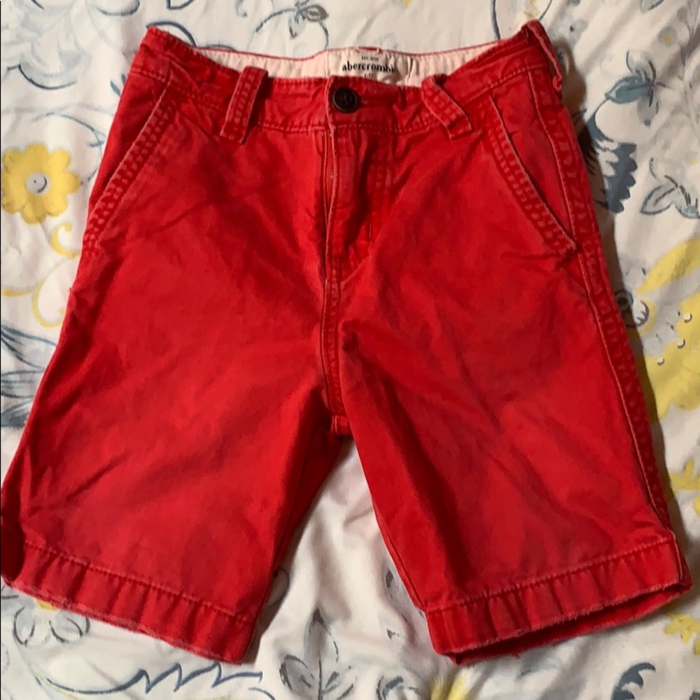 Boys red Abercrombie shorts